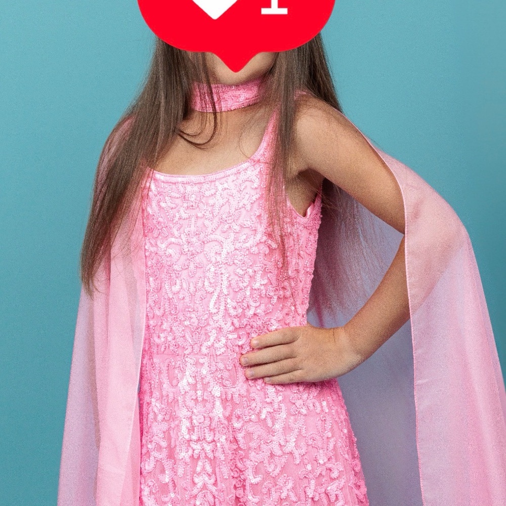 Elegant Pink Kids Formal Dress